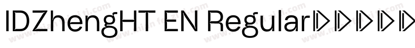 IDZhengHT EN Regular字体转换
